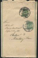 1896 Denmark Uprated 5 Ore Stationery Wrapper Copenhagen - Infantry Regiment, Strassbourg, Alsace - Cartas & Documentos