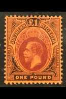 1912  £1 Purple And Black On Red, SG 56, Fine Mint. For More Images, Please Visit... - Nigeria (...-1960)