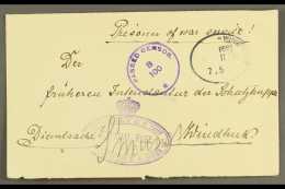 1917  Stampless Env Endorsed "Prisoner Of War Service!" From The Camp At Swakopmund To Windhuk, Postmarked... - South West Africa (1923-1990)