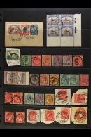 POSTMARKS  1910's To 1950's Assembly Mostly Of KGV Issues With Values To 5s And 10s, Note 1914 "DYNAMITE FACTORY"... - Unclassified