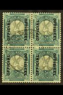 OFFICIALS  1937-44 ½d Grey & Blue-green, Up & Down Overprint, Block Of 4, SG O32 Very Fine Used.... - Ohne Zuordnung