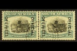 OFFICIAL VARIETY  1950-4 5s Black & Pale Blue-green With "Thunderbolt" Variety (stamp Listed In Union... - Non Classificati