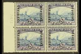 OFFICIAL  1939 2d Blue And Violet (20mm Between Lines Of Overprint), SG O23, Left Marginal BLOCK OF FOUR Very... - Ohne Zuordnung