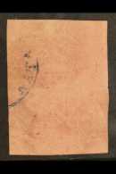 NATAL  1857 3d Rose Embossed, SG 4, A Large Stamp Showing Complete Design, With Blue Cancel. Usual Paper... - Unclassified