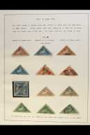 CAPE OF GOOD HOPE  1853-1864 TRIANGULAR STAMPS Attractive Used Collection On Album Leaves, Including Several... - Unclassified