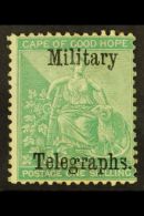 CAPE OF GOOD HOPE  MILITARY TELEGRAPHS 1885 1s Green, Wmk Crown CC, Ovptd, Barefoot 2, Mint. For More Images,... - Unclassified
