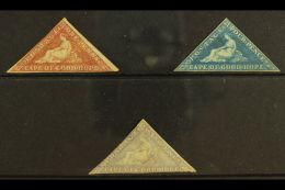 CAPE OF GOOD HOPE  1855 Unused Selection With 1d Brick Red, 4d Blue, 6d Pale Rose Lilac On White . Cat SG... - Unclassified