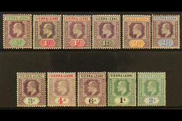1904-05  Set (less 5d) To 2s, SG 86/96, With Both 1d Papers, Very Fine Mint. (11) For More Images, Please Visit... - Sierra Leone (...-1960)