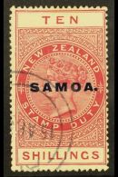 1925 - 28  10s Brown Red Postal Fiscal, SG 166c, Very Fine Used. For More Images, Please Visit... - Samoa (Staat)