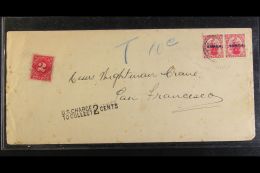 1920  Long Cover To San Francisco, Franked With 1d Pair, SG 116, Underpaid, "U.S. CHARGE TO COLLECT / 2 CENTS"... - Samoa (Staat)