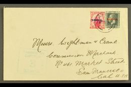 1919  Plain Cover To USA, Sent 2½d Rate, Franked 1d & KGV 1½d Slate, SG 116, 135, Apia 12.05.19... - Samoa