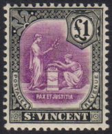 1913-17  £1 Mauve And Black, Wmk Mult Crown CA, SG 120, Never Hinged Mint. Fine & Fresh. For More... - St.Vincent (...-1979)