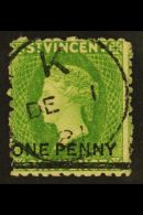 1881  1d On 6d Bright Green, SG 35, Superb Used With Neat Central "K De 1/81" Cds. For More Images, Please Visit... - St.Vincent (...-1979)