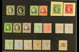 1864-1898 MINT SELECTION  A Most Useful Mint Or Unused Group That Includes 1864 CC Watermark 1d Black &... - Ste Lucie (...-1978)