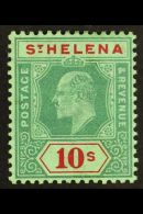 1908-11  10s Green & Red/green, SG 70, Very Fine Mint For More Images, Please Visit... - Saint Helena Island