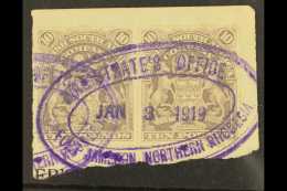 REVENUE STAMPS  1898-1908 £10 Lilac, Barefoot 17, Horiz Pair Fine Used With Violet Oval Cancel. For More... - Other & Unclassified