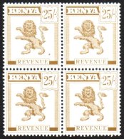 KENYA - REVENUES  1963 25s Brown "Lion",  Barefoot 29, Superb NHM Block Of Four. For More Images, Please Visit... - Vide