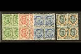 1926  25c - 2L50 "Floreale" Set, Sass S41, In Superb NHM Blocks Of 4. Cat €1100  (£935) (16 Stamps)... - Unclassified