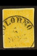 PARMA  1853 5c Orange Yellow, Sass 6, Very Fine Used With Neat Colorno Cds Cancel. For More Images, Please Visit... - Ohne Zuordnung