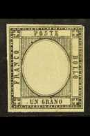 NEAPOLITAN PROVINCES  1861 1g Grey-black, SG 9, Mint, Small Hinge Thin, Four Margins, Cat.£475. For More... - Unclassified