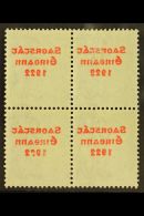 1922-23 SAORSTAT  2½d Bright Blue, SG 56, Fine Mint Block Of Four Showing Full Offset Of Overprint. For... - Other & Unclassified