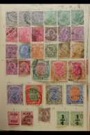 INDIA AND STATES COLLECTION  1856-1947 Wonderful Old Time Collection In A Home Made File Folder, Looks To Be... - Other & Unclassified