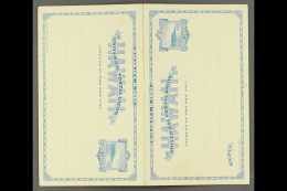 PAID REPLY POSTAL CARDS  1889 2c + 2c Saphire Unsevered Message/reply Card, Sc UY4, Very Fine Unused. For More... - Hawaii