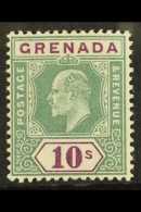 1904-6  10s Green & Purple, Wmk Mult Crown CA, SG 76, Very Fine Mint. For More Images, Please Visit... - Grenada (...-1974)