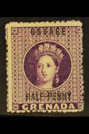 1881  ½d Deep Mauve, Wmk Large Star, Variety "OSTAGE", SG 21c, Very Fine Mint. For More Images, Please... - Grenada (...-1974)