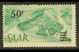 1947  50f On 1Sm Green Surcharge, Variety "PRINTED ON THE GUMMED SIDE", Mi. 238 II FA G, Very Fine NHM. Scarce... - Sonstige & Ohne Zuordnung