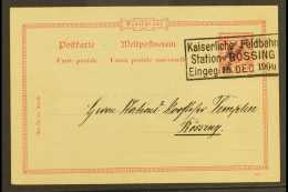 SOUTH WEST AFRICA  1900 (18 Dec) 10pf Red Ovpt'd Postal Stationery Card Addressed To Rossing, Cancelled By Scarce... - Sonstige & Ohne Zuordnung