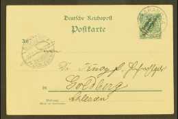 SOUTH WEST AFRICA  1900 (18 Apr) 10pf Green Ovpt'd Postal Stationery Card Addressed To Germany, Cancelled By... - Sonstige & Ohne Zuordnung