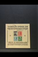 RUSSIAN ZONE  THURINGIA 1945 Christmas - Social Welfare Mini-sheet Type II (Michel Block 2t II, SG MSRF10), Fine... - Altri & Non Classificati