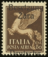 ZARA (ZADAR)  1943 50c Sepia "BESETZUNG / ZARA / DEUTSCHE" Vertically Shifted Overprint Variety, Michel 24 F I,... - Sonstige & Ohne Zuordnung