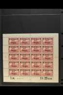 BELGIUM  1916-18 1.25f On 1m Red Overprint 25x17 Holes Value Below Stars (Michel 23 I Bb, SG 23a), Never Hinged... - Other & Unclassified