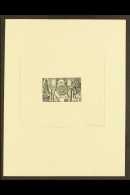 TUNISIA  1955 25f Rotary International (Yvert 393, SG 397) SUNKEN IMPERF DIE PROOF Printed In Black, Signed By... - Sonstige & Ohne Zuordnung