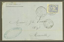 MARTINIQUE  1881 Cover To Marseille Franked Sage 25c Ultramarine Tied By Crisp Strike Of Martinique Saint Pierre... - Other & Unclassified