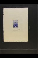ALGERIA  1949 AIR 15f+20f Stamp Anniversary (as Maury 13, Yvert 13, SG 298) - A SUNKEN DIE PROOF In Dark Blue,... - Sonstige & Ohne Zuordnung
