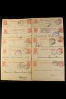 1912-17 POSTAL STATIONERY ASSEMBLY  A Commercially Used Hoard Of 10p Red "Russian Type" Postal Stationery Cards... - Other & Unclassified