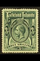 1912  3s Slate Green, Geo V, SG 66, Very Fine And Fresh Mint. For More Images, Please Visit... - Falklandinseln