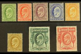 1904-12  Definitive Set Complete, SG 43/50, Very Fine Mint (8 Stamps) For More Images, Please Visit... - Falkland Islands