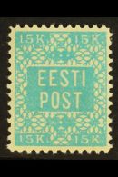 1918  15k Blue Trial Perf 11½ (Michel 2 A, SG 2a), Very Fine Mint, Fresh. For More Images, Please Visit... - Estonia