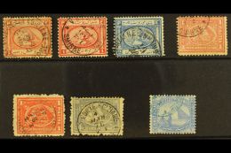 USED AT SMIRNA (TURKEY)  1867 - 1879 Selection Of Pyramid Stamps Cancelled At The Egyptian PO At Smirna. Scarce... - 1866-1914 Ägypten Khediva