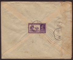 1945 INDIA USED IN:  (March) Envelope To Bombay, Bearing On The Flap KGVI 2a 6p Violet, Tied By Crisp DUBAI... - Dubai