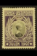 CHRISTMAS SEAL  1907 'Julen' Christmas Seal, Fine Mint, Very Fresh & Scarce.  For More Images, Please Visit... - Danish West Indies