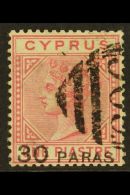 1882  30pa On 1pi Rose, SG 24, Very Fine Used. For More Images, Please Visit... - Other & Unclassified