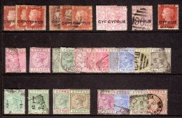 1880-1896 USEFUL GENERAL SELECTION  On Stock Sheets, Mainly Fine Used Ranges Including 1880 GB 1d Red Overprints... - Sonstige & Ohne Zuordnung
