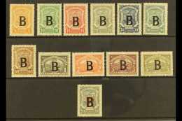 SCADTA  BELGIUM 1923 Complete Set With "B" Consular Overprints Inc 20c Registration Stamp With "R" 10mm High ... - Colombia