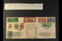 SCADTA  1929 (4 Feb) First FAM Flight Miami - Cristobal Cover Addressed To Lima, Bearing USA 2c, 5c & 20c... - Colombia