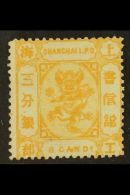 SHANGHAI MUNICIPAL POST  1867 3ca Orange, Variety "Defective 3 Like 6", SG 38a, Fine Mint No Gum. For More... - Other & Unclassified